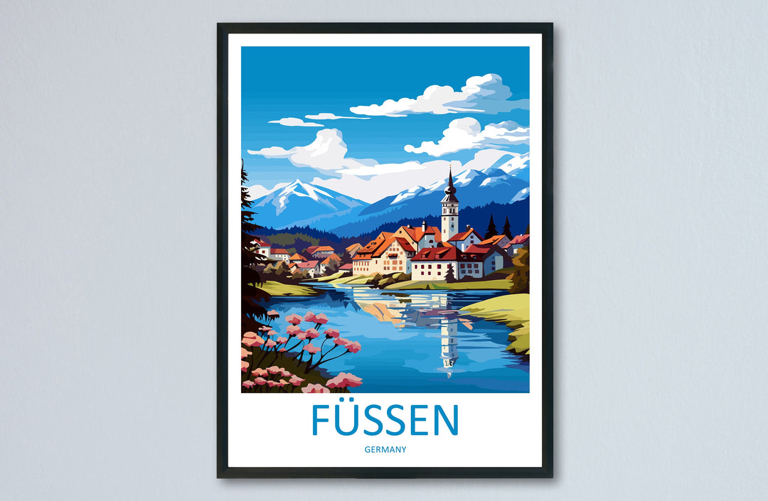 Füssen Travel Print Füssen Home Décor Germany Art Print Germany Füssen Wall Print For Füssen Gift