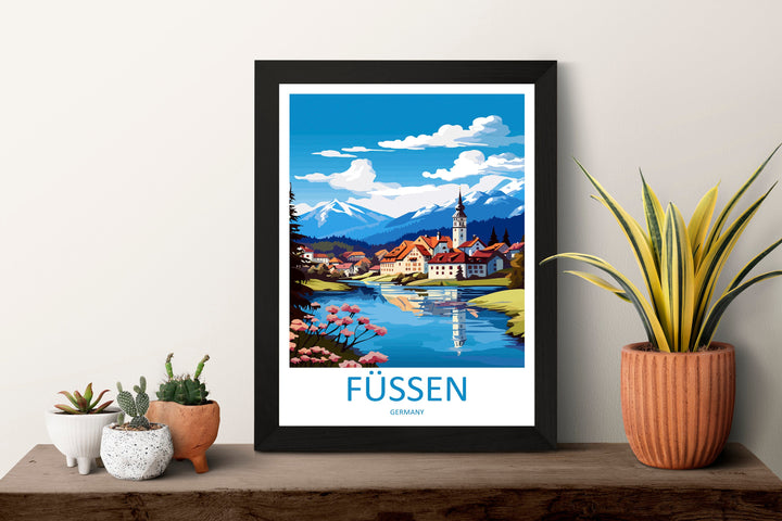 Füssen Travel Print Füssen Home Décor Germany Art Print Germany Füssen Wall Print For Füssen Gift