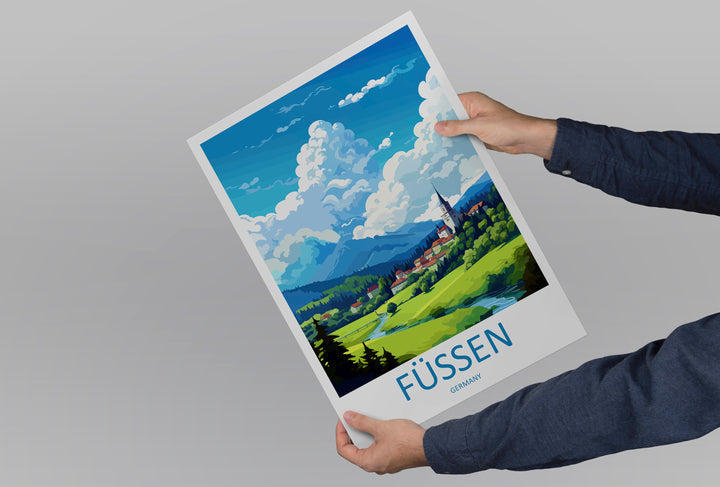 Füssen Travel Print Füssen Home Décor Germany Art Print Germany Füssen Wall Print For Füssen Gift