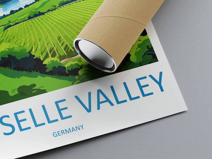 Moselle Valley Travel Print Moselle Valley Home Décor Germany Art Print Germany Moselle Valley Wall Print Gift For Germany Fans