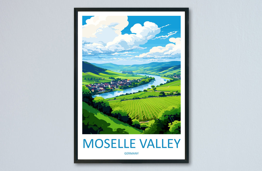 Moselle Valley Travel Print Moselle Valley Home Décor Germany Art Print Germany Moselle Valley Wall Print Gift For Germany Fans