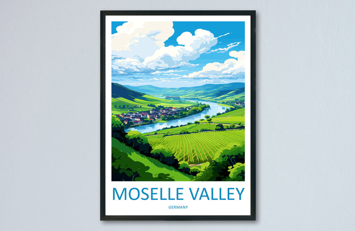 Moselle Valley Travel Print Moselle Valley Home Décor Germany Art Print Germany Moselle Valley Wall Print Gift For Germany Fans