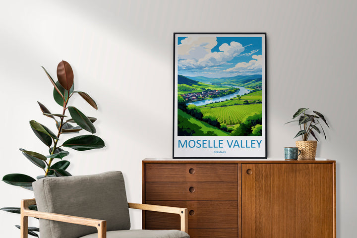 Moselle Valley Travel Print Moselle Valley Home Décor Germany Art Print Germany Moselle Valley Wall Print Gift For Germany Fans
