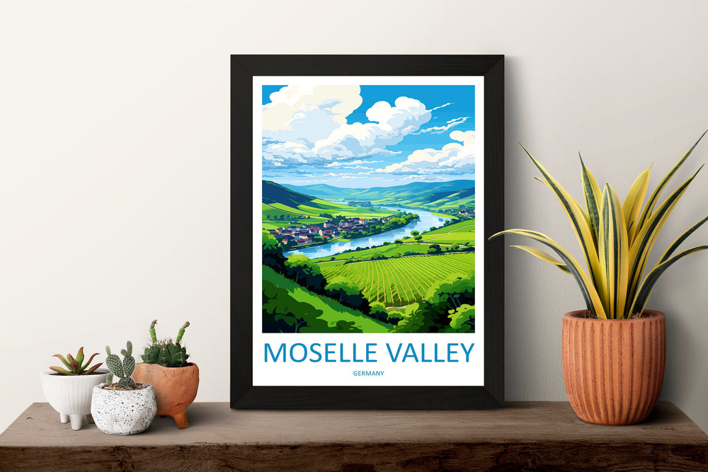 Moselle Valley Travel Print Moselle Valley Home Décor Germany Art Print Germany Moselle Valley Wall Print Gift For Germany Fans