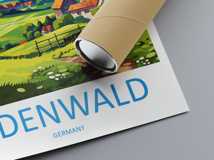 Odenwald Travel Print Odenwald Home Décor Germany Art Print Germany Odenwald Wall Print Gift For Germany Fans