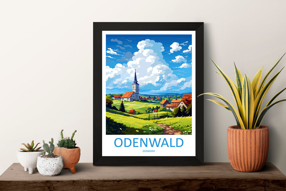 Odenwald Travel Print Odenwald Home Décor Germany Art Print Germany Odenwald Wall Print Gift For Germany Fans