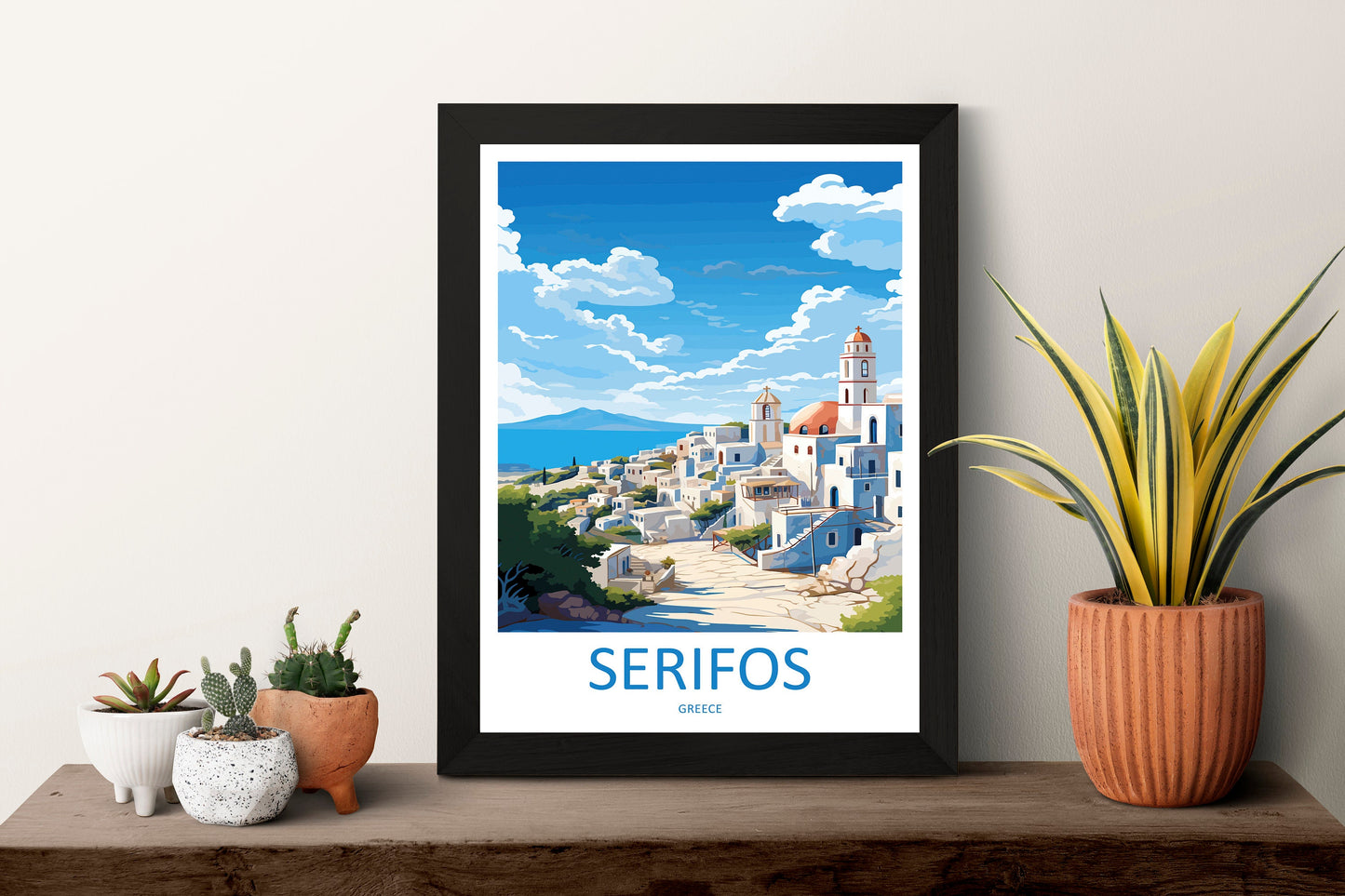 Serifos Travel Print Wall Art Serifos Greece Wall Hanging Home Decoration Serifos Gift Art Lovers Wall Art Print Serifos Greece Wall Art
