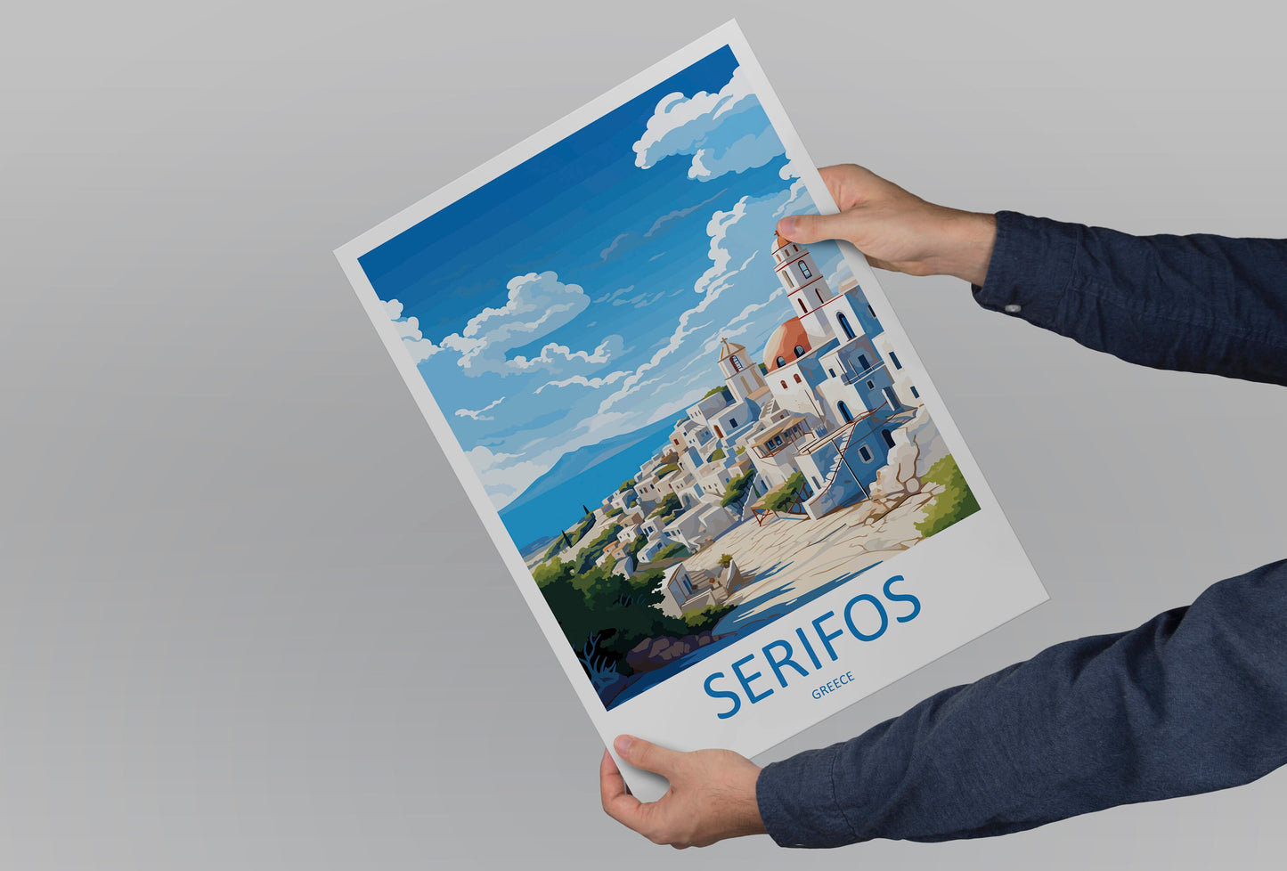 Serifos Travel Print Wall Art Serifos Greece Wall Hanging Home Decoration Serifos Gift Art Lovers Wall Art Print Serifos Greece Wall Art