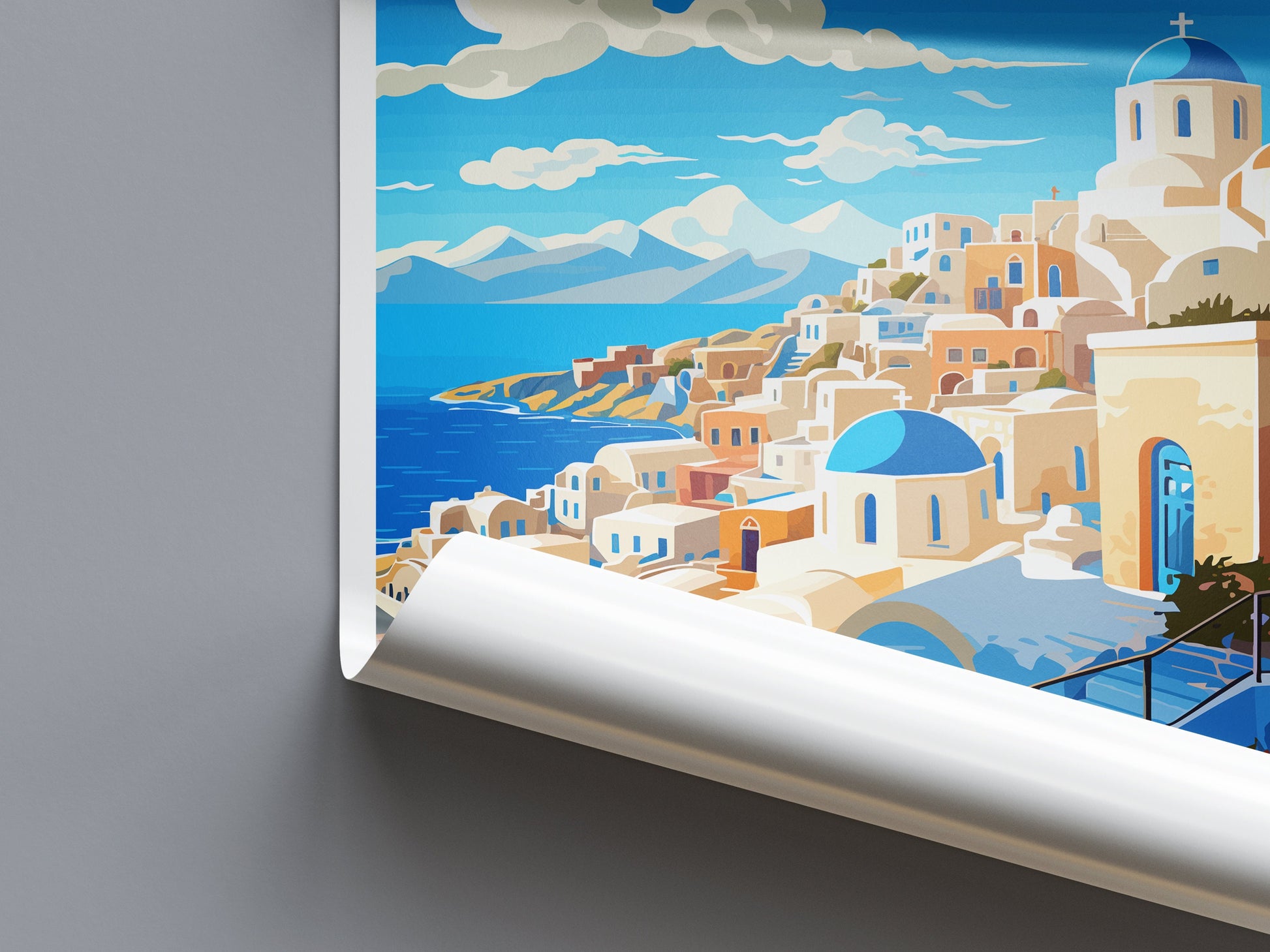 Santorini Travel Print Wall Art Santorini Greece Wall Hanging Home Decoration Santorini Gift Art Lovers Wall Art Print Santorini Greek Print