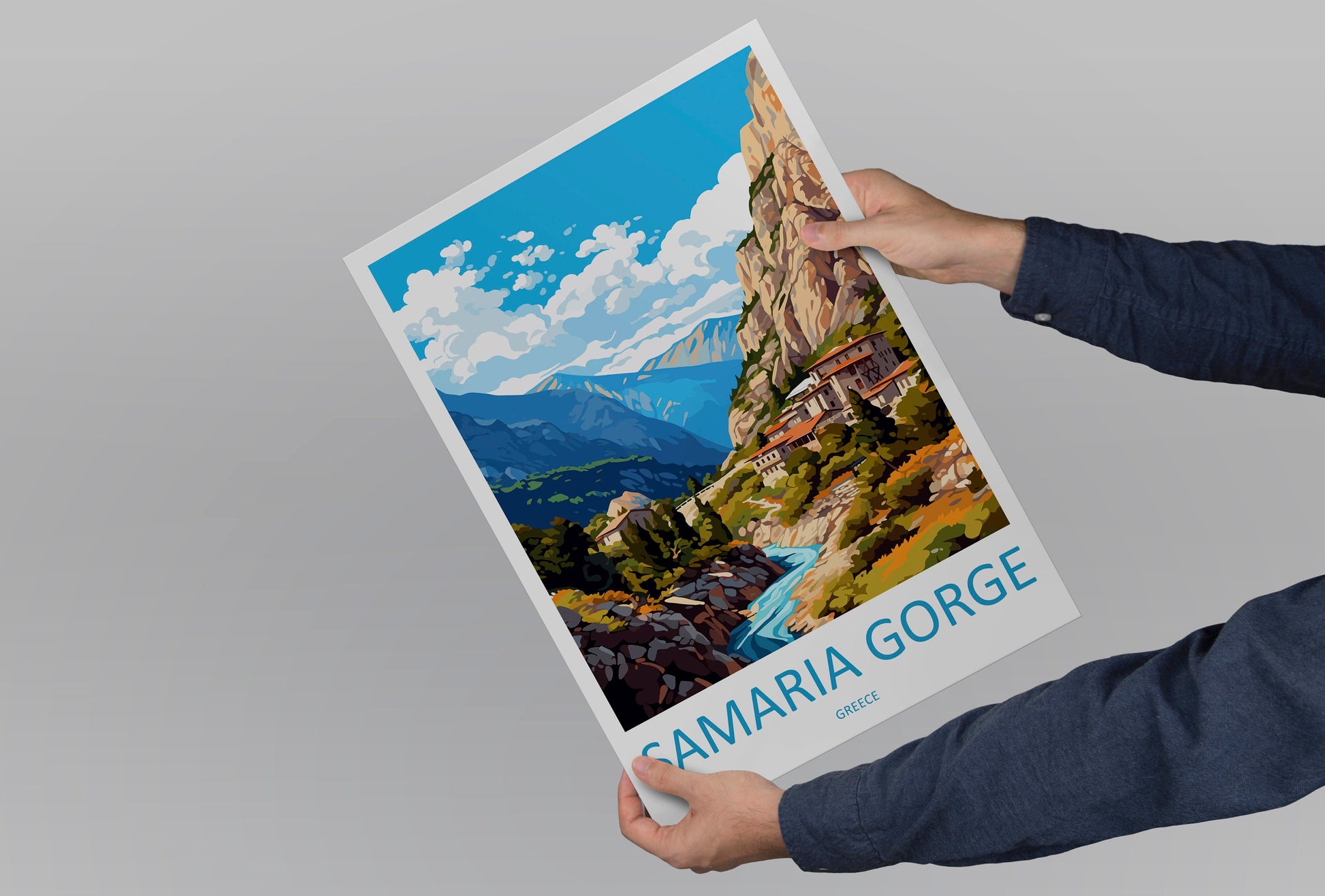 Samaria Gorge Travel Print Wall Art Samaria Gorge Wall Hanging Home Decor Samaria Gorge Gift Art Lovers Wall Art Print Samaria Gorge Art