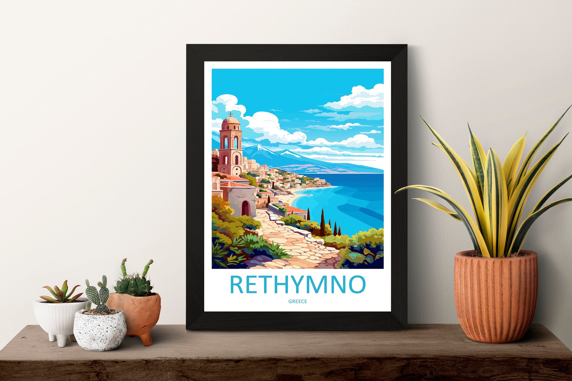 Rethymno Travel Print Wall Art Rethymno Greece Wall Hanging Home Decoration Rethymno Gift Art Lovers Wall Art Print Rethymno Greece Wall Art