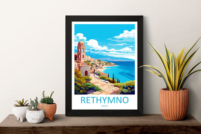 Rethymno Travel Print Wall Art Rethymno Greece Wall Hanging Home Decoration Rethymno Gift Art Lovers Wall Art Print Rethymno Greece Wall Art