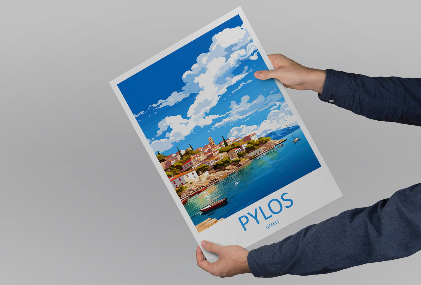 Pylos Travel Print Wall Art Pylos Wall Hanging Home Decoration Pylos Gift Art Lovers Wall Art Print Pylos Print