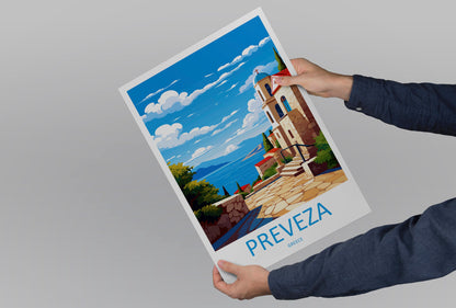 Preveza Travel Print Wall Art Preveza Wall Hanging Home Decoration Preveza Gift Art Lovers Wall Art Print Preveza Print