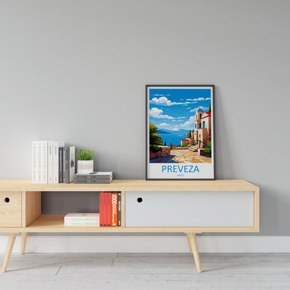 Preveza Travel Print Wall Art Preveza Wall Hanging Home Decoration Preveza Gift Art Lovers Wall Art Print Preveza Print