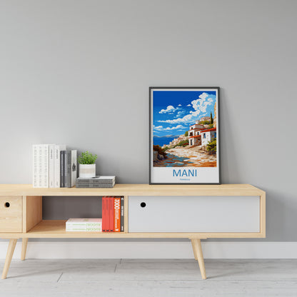 Mani Peninsula Travel Print Wall Art Mani Peninsula Wall Hanging Home Decoration Mani Peninsula Gift Art Lovers Wall Art Print
