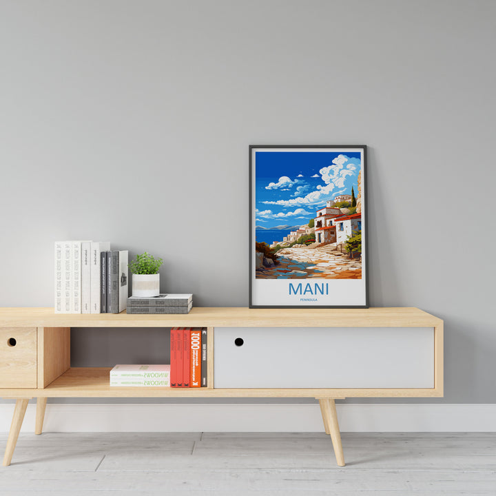 Mani Peninsula Travel Print Wall Art Mani Peninsula Wall Hanging Home Decoration Mani Peninsula Gift Art Lovers Wall Art Print