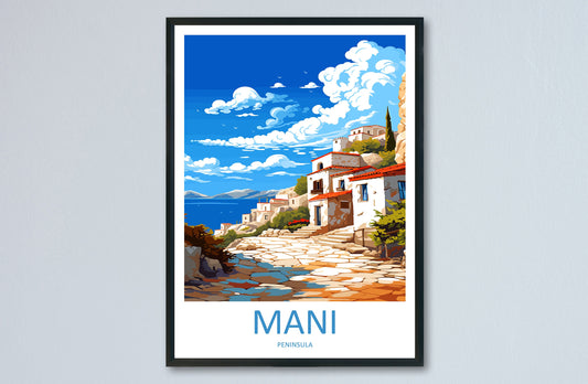 Mani Peninsula Travel Print Wall Art Mani Peninsula Wall Hanging Home Decoration Mani Peninsula Gift Art Lovers Wall Art Print