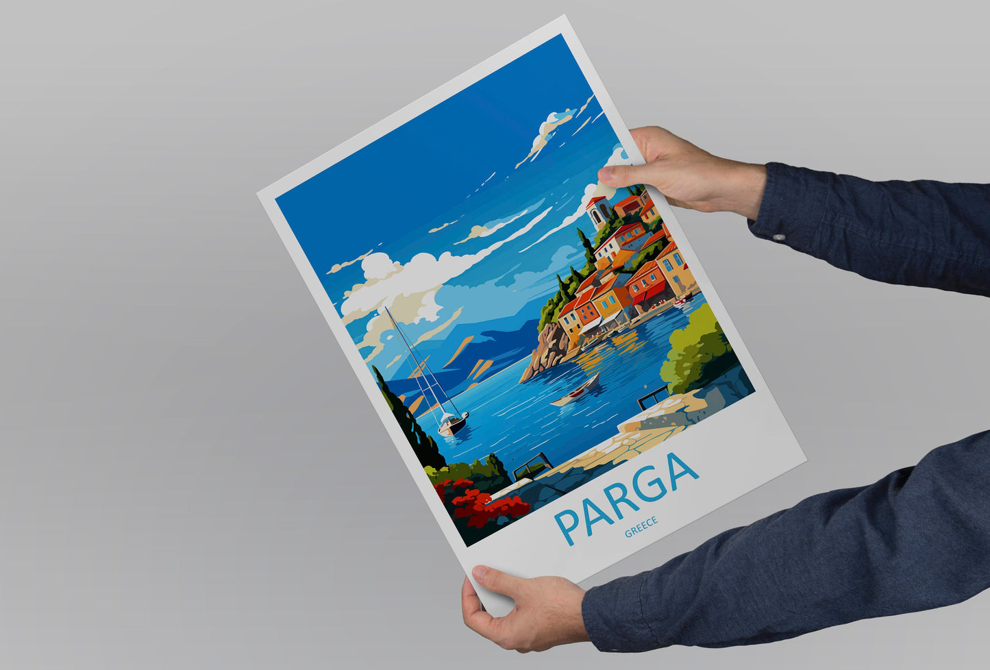 Parga Travel Print Wall Art Parga Greece Wall Hanging Home Decoration Parga Gift Art Lovers Wall Art Print Parga Greece Wall Art