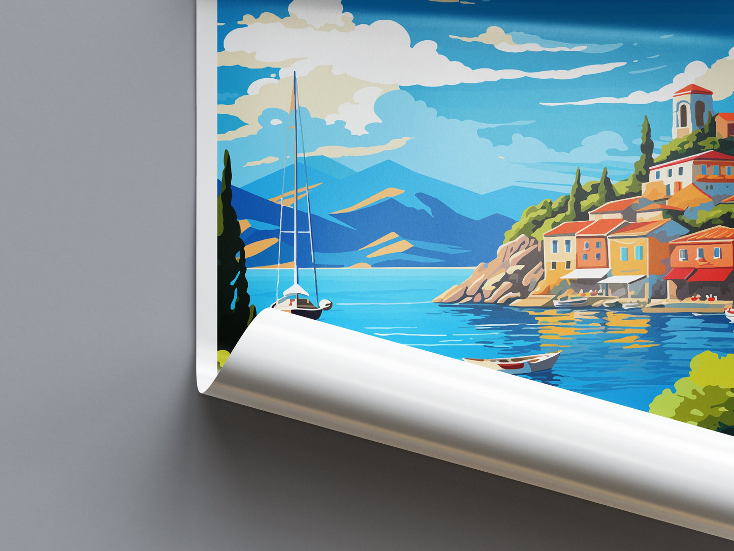 Parga Travel Print Wall Art Parga Greece Wall Hanging Home Decoration Parga Gift Art Lovers Wall Art Print Parga Greece Wall Art