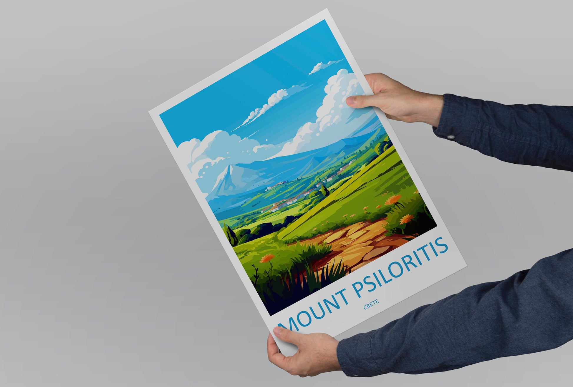 Mount Psiloritis Travel Print Wall Art Mount Psiloritis Wall Hanging Home Decor Mount Psiloritis Gift Art Lovers Wall Art Print Psiloritis