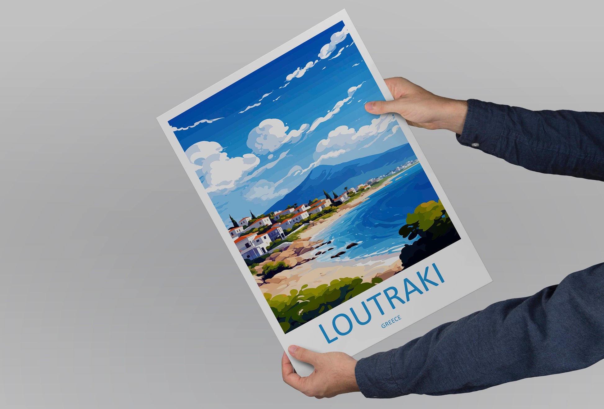 Loutraki Travel Print Wall Art Loutraki Wall Hanging Home Decor Loutraki Gift Art Lovers Wall Art Print Loutraki