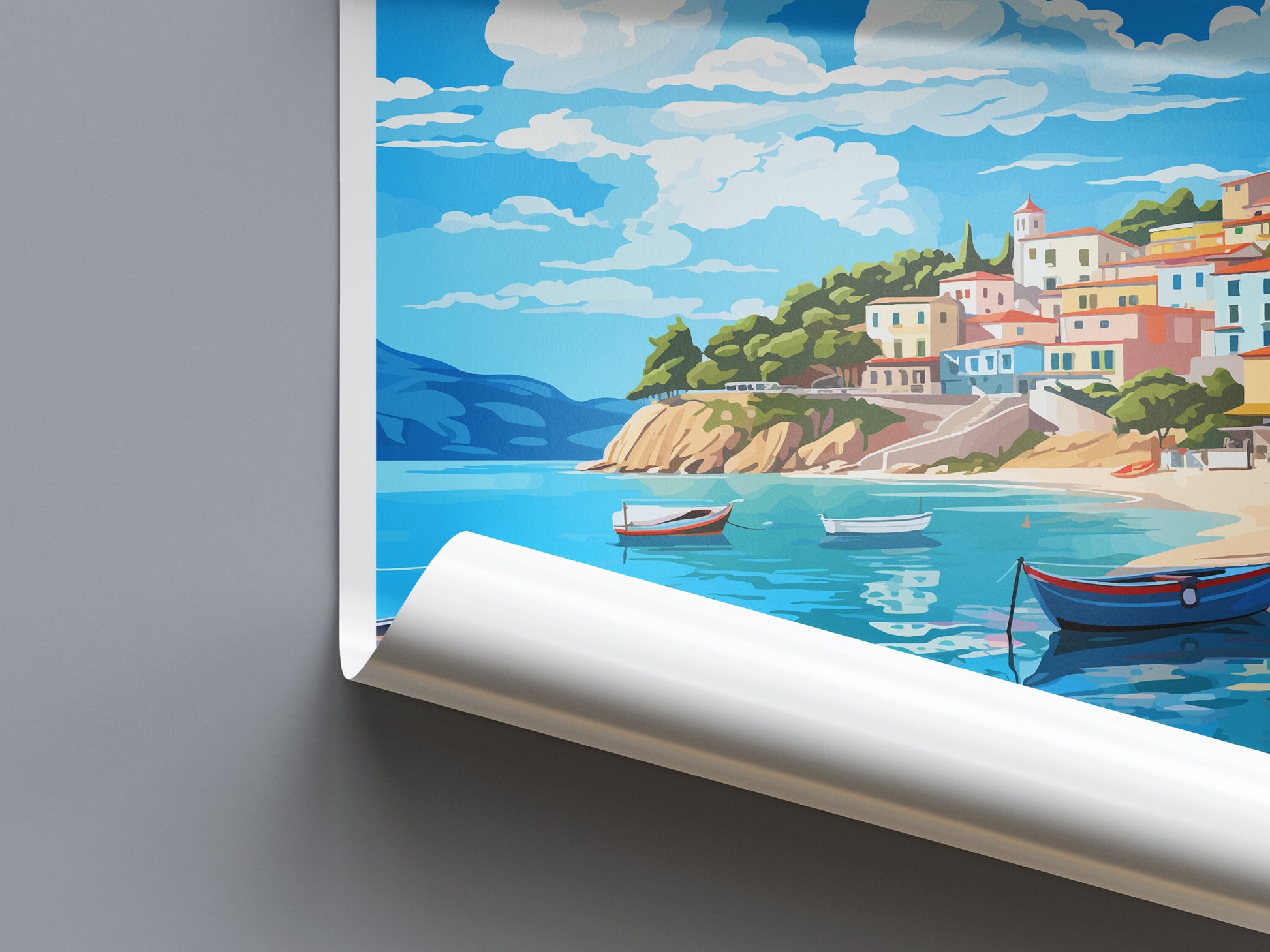 Parga Travel Print Wall Art Parga Greece Wall Hanging Home Decoration Parga Gift Art Lovers Wall Art Print Parga Greece Wall Art