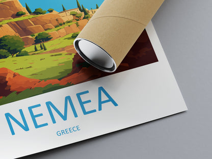 Nemea Travel Print Wall Art Nemea Greece Wall Hanging Home Decoration Nemea Gift Art Lovers Wall Art Print Nemea Greece Wall Art