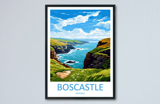 Boscastle Travel Print Wall Art Boscastle Wall Hanging Home Décor Boscastle Gift Art Lovers Cornwall Art Boscastle Gift