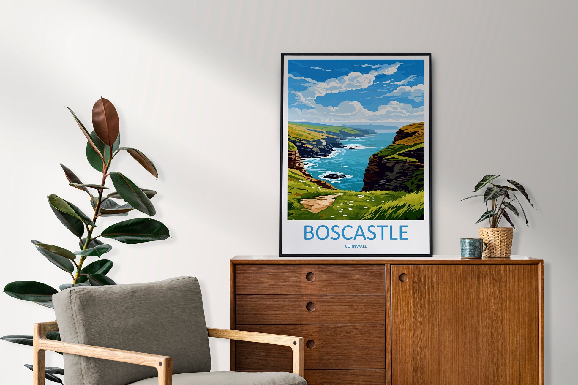 Boscastle Travel Print Wall Art Boscastle Wall Hanging Home Décor Boscastle Gift Art Lovers Cornwall Art Boscastle Gift