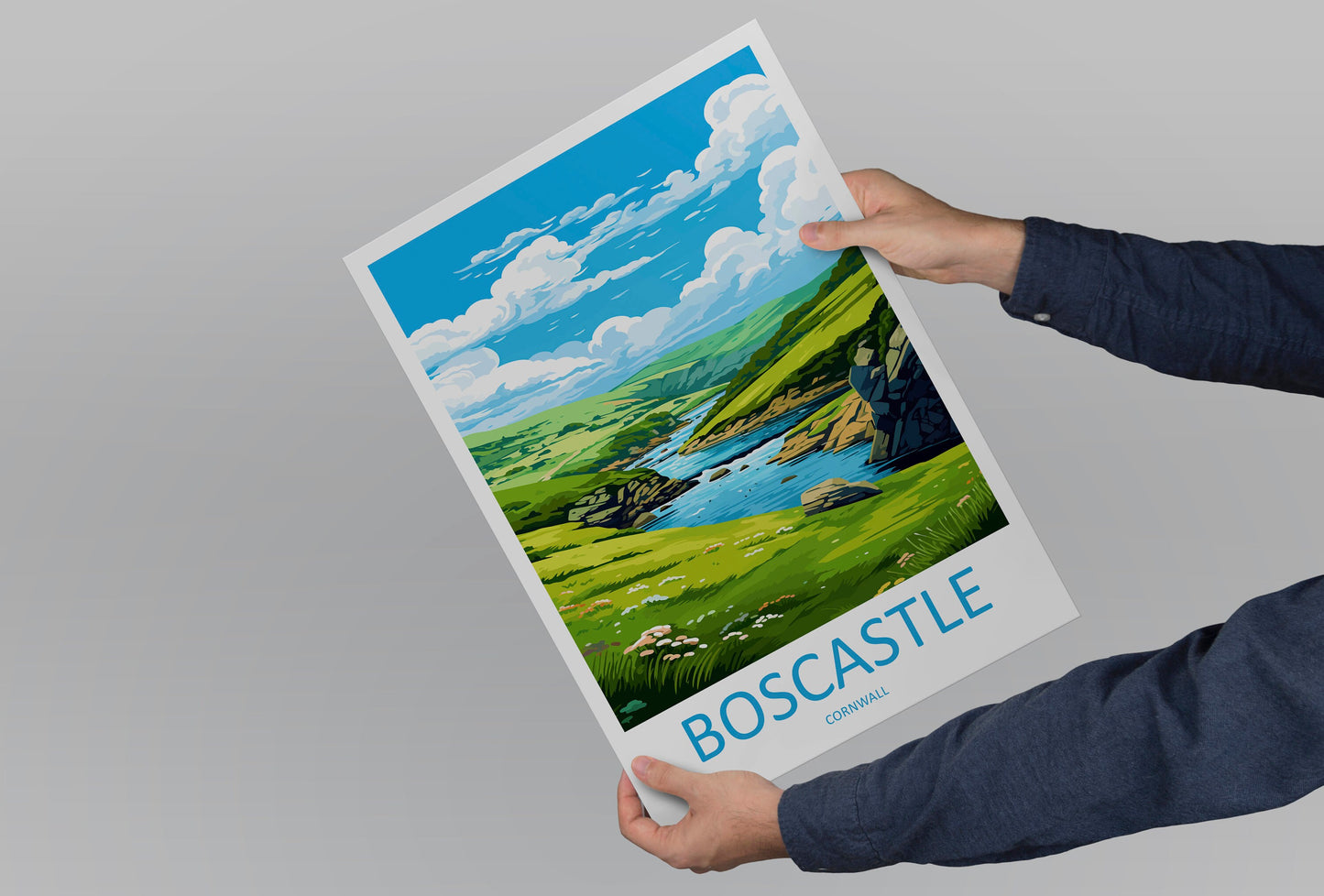 Boscastle Travel Print Wall Art Boscastle Wall Hanging Home Décor Boscastle Gift Art Lovers Cornwall Art Boscastle Gift