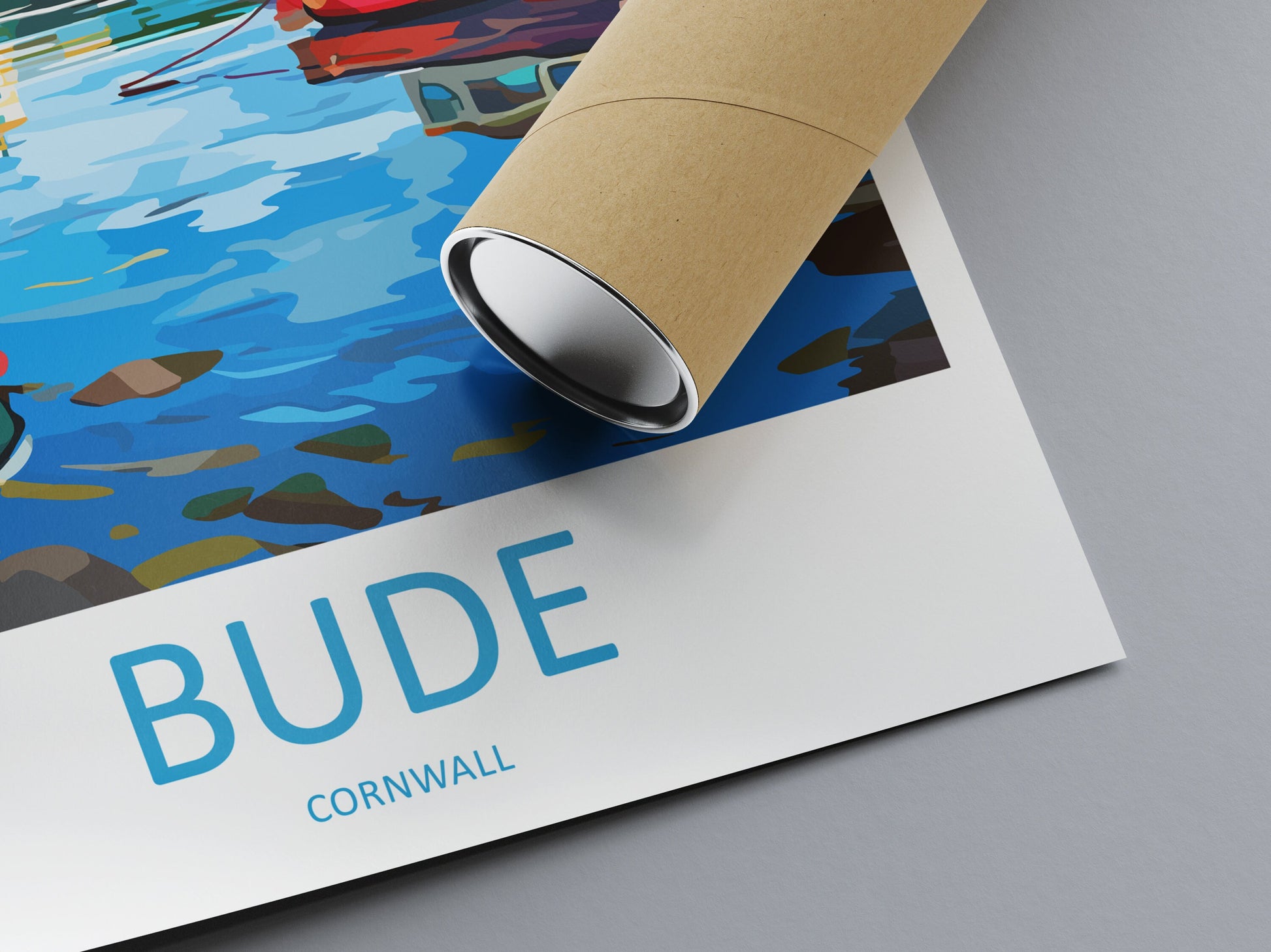 Bude Travel Print Wall Art Bude Wall Hanging Home Décor Bude Gift Art Lovers Cornwall Art Lover Gift