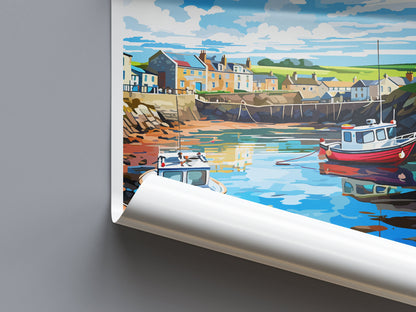 Bude Travel Print Wall Art Bude Wall Hanging Home Décor Bude Gift Art Lovers Cornwall Art Lover Gift