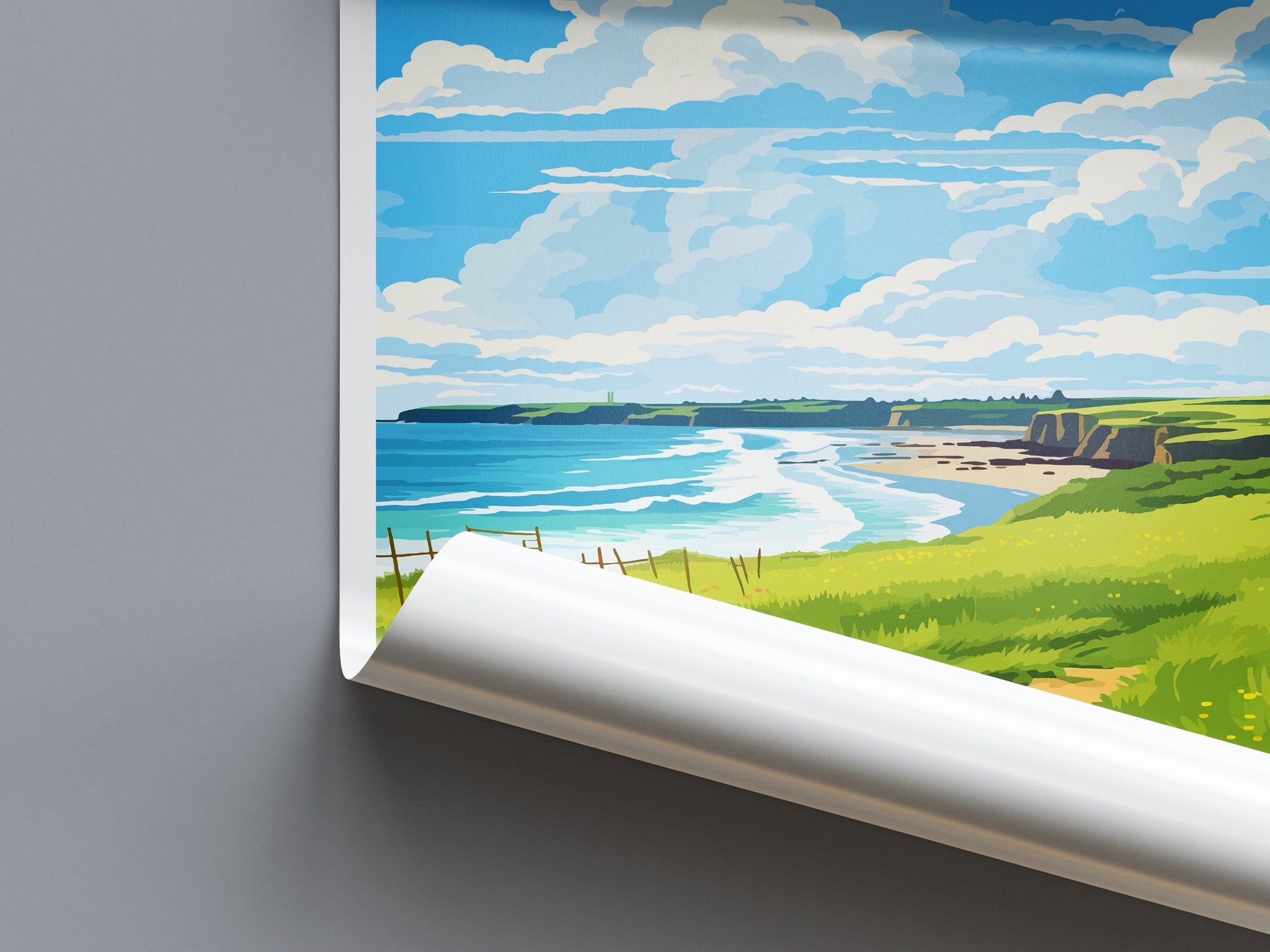 Bude Travel Print Wall Art Bude Wall Hanging Home Décor Bude Gift Art Lovers Cornwall Art Lover Gift