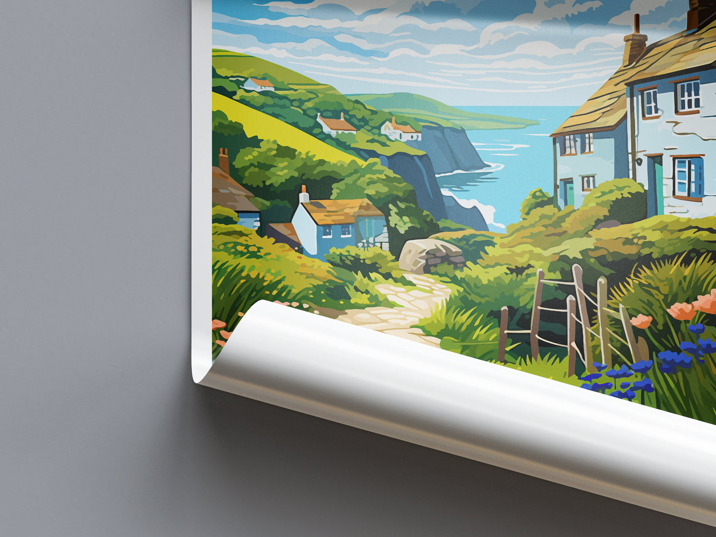 Cadgwith Travel Print Wall Art Cadgwith Wall Hanging Home Décor Cadgwith Gift Art Lovers Cornwall Art Lover Gift