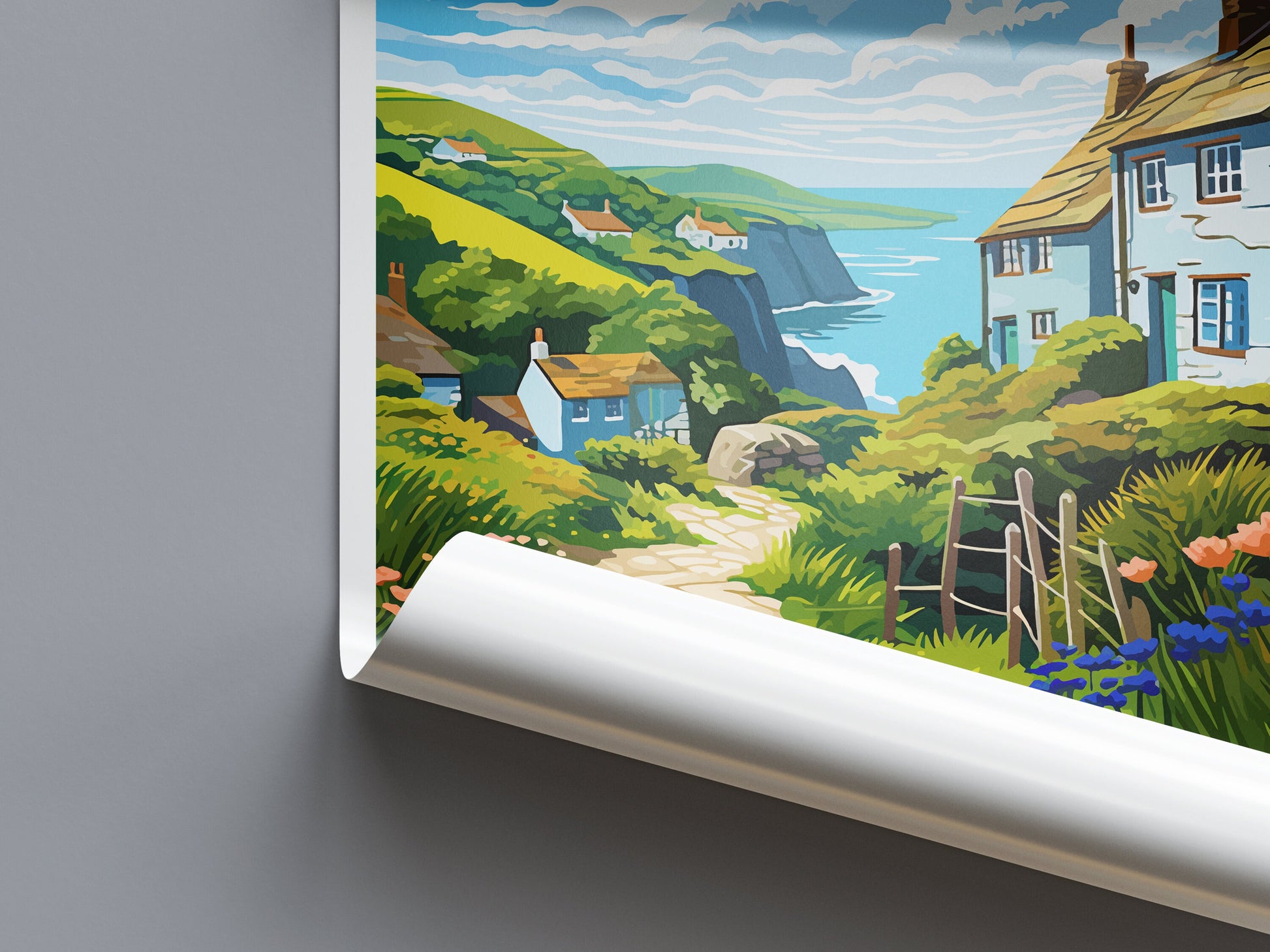 Cadgwith Travel Print Wall Art Cadgwith Wall Hanging Home Décor Cadgwith Gift Art Lovers Cornwall Art Lover Gift