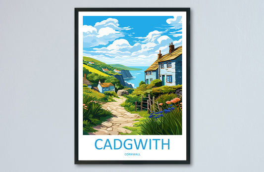 Cadgwith Travel Print Wall Art Cadgwith Wall Hanging Home Décor Cadgwith Gift Art Lovers Cornwall Art Lover Gift