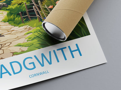 Cadgwith Travel Print Wall Art Cadgwith Wall Hanging Home Décor Cadgwith Gift Art Lovers Cornwall Art Lover Gift