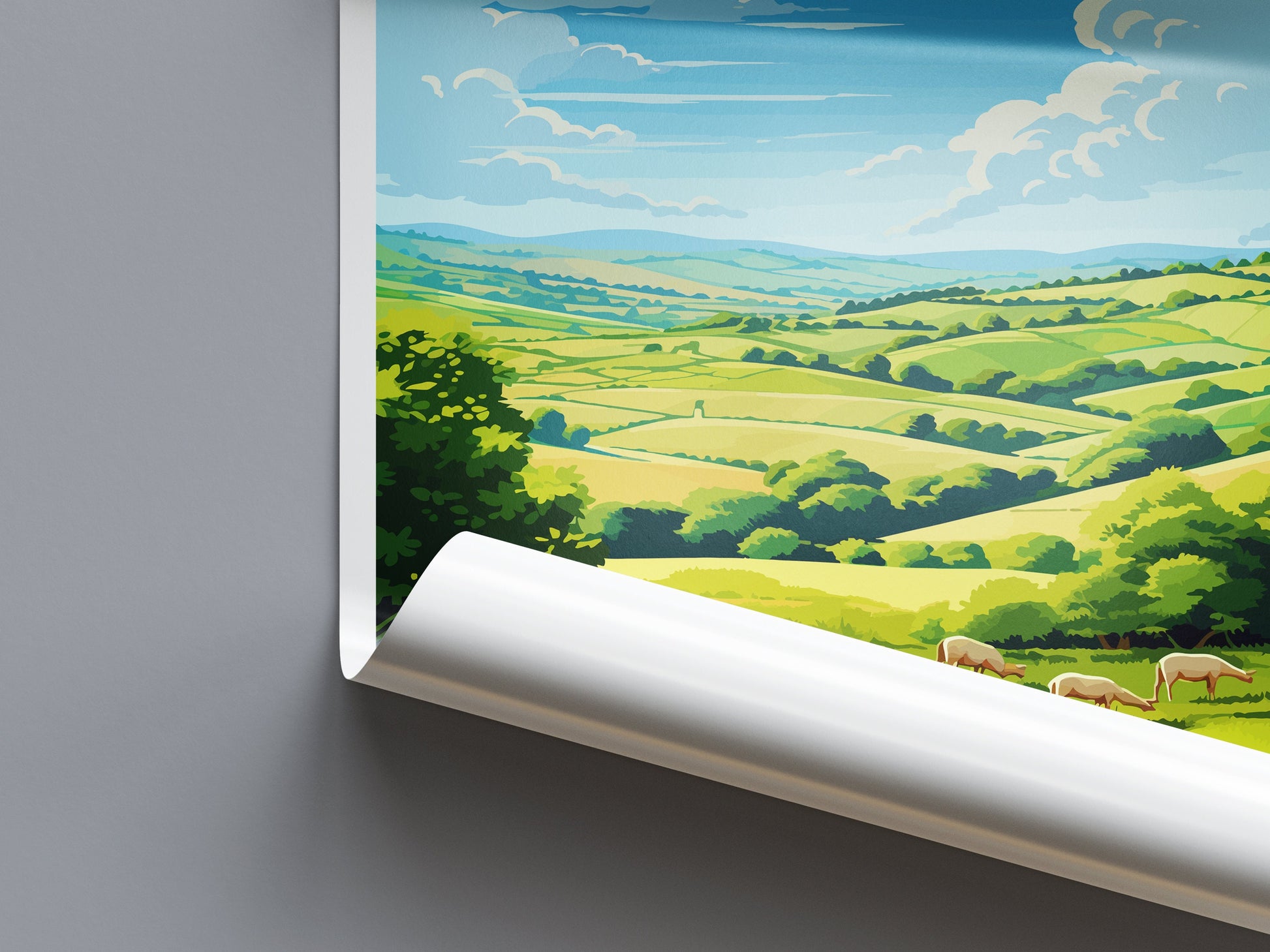 Camel Valley Travel Print Wall Art Camel Valley Wall Hanging Home Décor Camel Valley Gift Art Lovers Cornwall Art Lover Gift