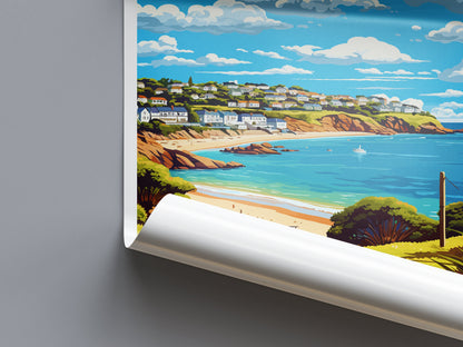 Carbis Bay Travel Print Wall Art Carbis Bay Wall Hanging Home Décor Carbis Bay Gift Art Lovers Cornwall Art Lover Gift