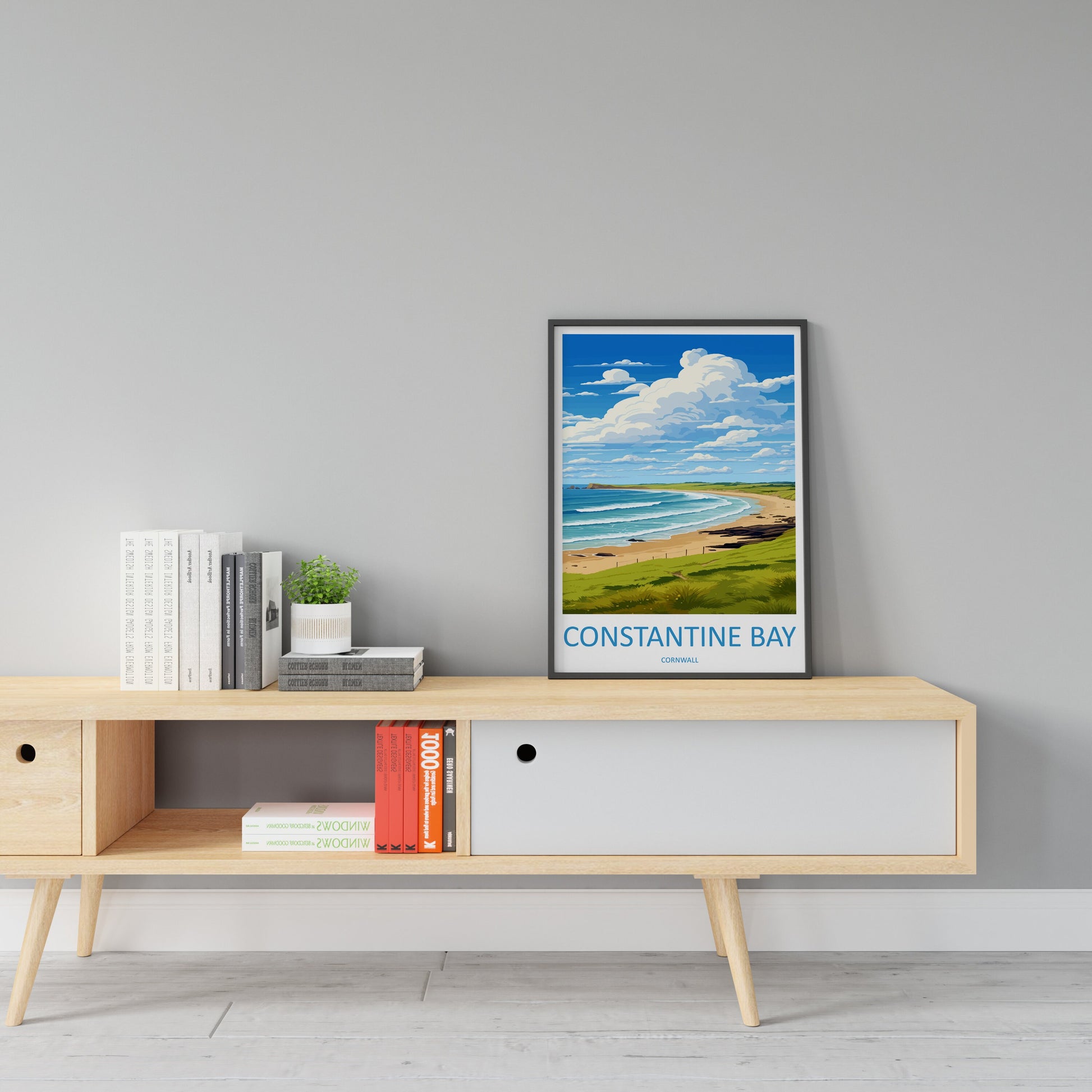Constantine Bay Travel Print Wall Art Constantine Bay Wall Hanging Home Décor Constantine Bay Gift Art Lovers Cornwall Art Lover Gift