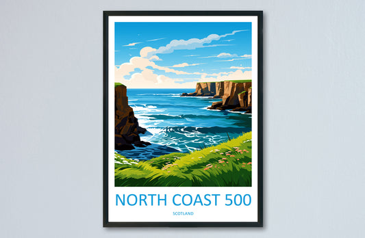 North Coast 500 Print North Coast 500 Home Decor North Coast 500 Art Print North Coast 500 Wall Art Scotland Enthusiast Gift Wall Hanging