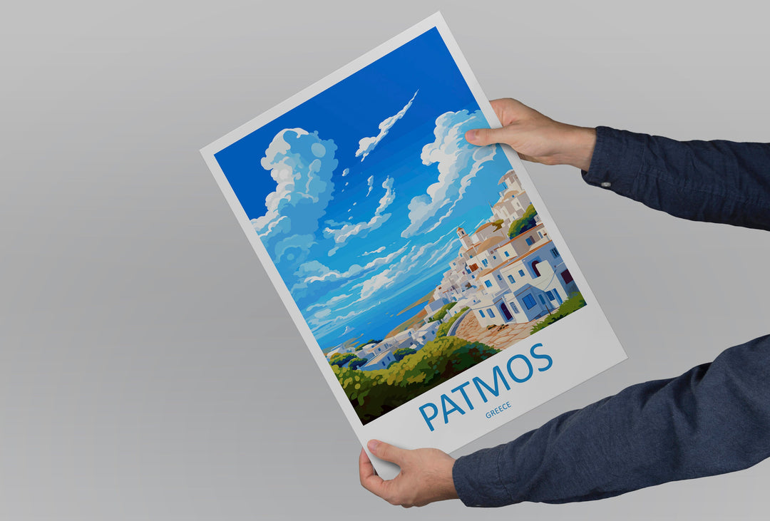 Patmos Travel Print Wall Art Patmos Greece Wall Hanging Home Decoration Patmos Gift Art Lovers Wall Art Print Patmos Greek Print Art Patmos