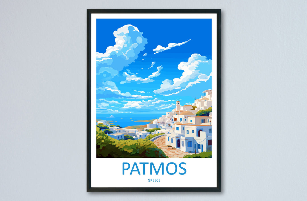 Patmos Travel Print Wall Art Patmos Greece Wall Hanging Home Decoration Patmos Gift Art Lovers Wall Art Print Patmos Greek Print Art Patmos