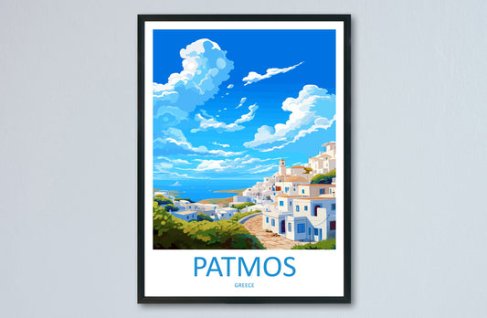 Patmos Travel Print Wall Art Patmos Greece Wall Hanging Home Decoration Patmos Gift Art Lovers Wall Art Print Patmos Greek Print Art Patmos