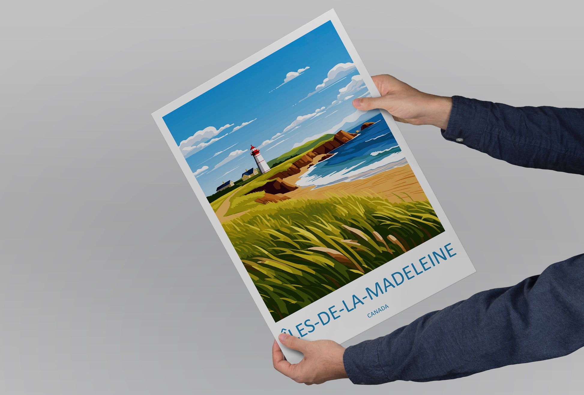 Îles-de-la-Madeleine Travel Print Wall Art Îles-de-la-Madeleine Wall Hanging Home Décor Îles-de-la-Madeleine Gift Art Lovers Canada Art
