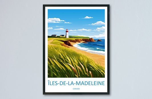 Îles-de-la-Madeleine Travel Print Wall Art Îles-de-la-Madeleine Wall Hanging Home Décor Îles-de-la-Madeleine Gift Art Lovers Canada Art