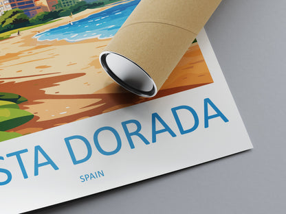 Costa Dorada Travel Print Wall Art Costa Dorada Wall Hanging Home Décor Costa Dorada Gift Art Lovers Spain Art Lover Gift Art Print