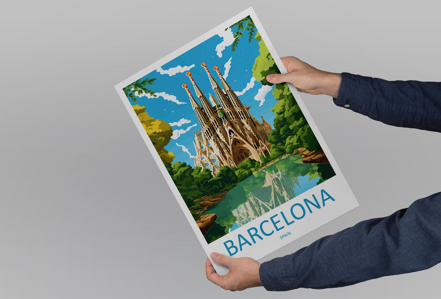 Barcelona Travel Print Wall Art Barcelona Wall Hanging Home Décor Barcelona Gift Art Lovers Spain Art Lover Gift Barcelona Print Spain Art