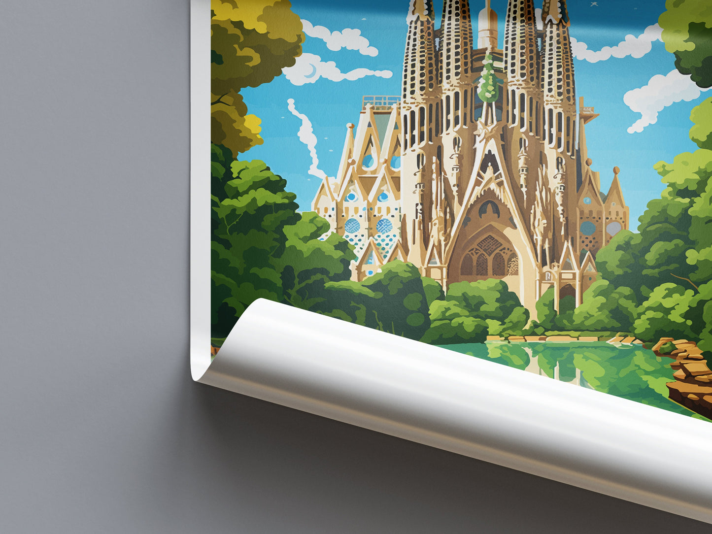 Barcelona Travel Print Wall Art Barcelona Wall Hanging Home Décor Barcelona Gift Art Lovers Spain Art Lover Gift Barcelona Print Spain Art